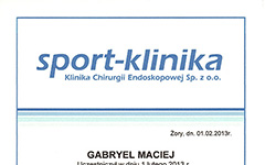 Maciej Gabryel Certyfikaty