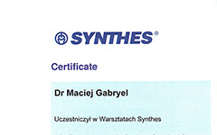 Maciej Gabryel Certyfikaty