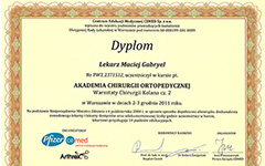 Maciej Gabryel Certyfikaty