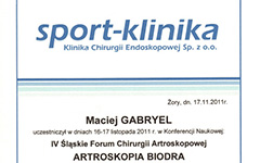 Maciej Gabryel Certyfikaty