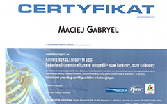 Maciej Gabryel Certyfikaty
