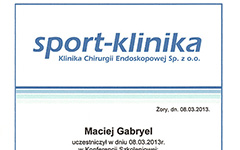Maciej Gabryel Certyfikaty