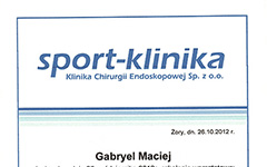 Maciej Gabryel Certyfikaty